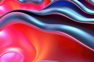 3D Abstract colorful high technology background. Generative AI photo