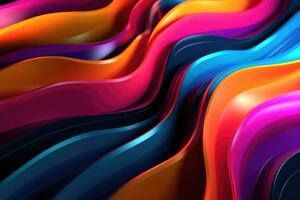 3D Abstract colorful high technology background. Generative AI photo