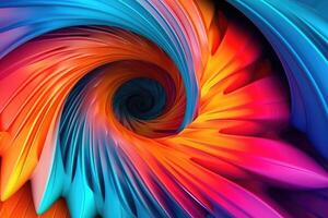 3D Abstract colorful high technology background. Generative AI photo