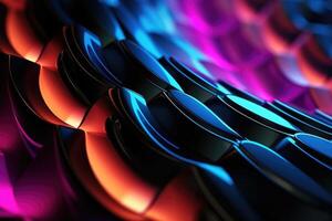 3D Abstract colorful high technology background. photo