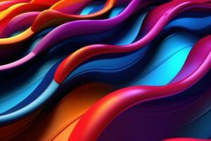 3D Abstract colorful high technology background. Generative AI photo