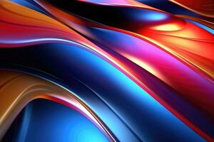 3D Abstract colorful high technology background. Generative AI photo