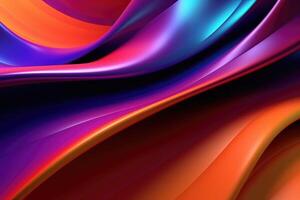 3D Abstract colorful high technology background. Generative AI photo