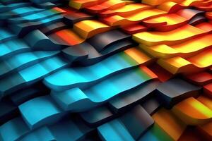 3D Abstract colorful high technology background. photo