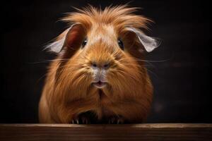 Close-up photo of guinea pig animal. wildlife photography. Generative AI