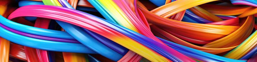 Abstract wavy colorful cable background. photo