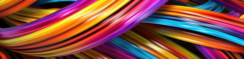 Abstract wavy colorful cable background. photo