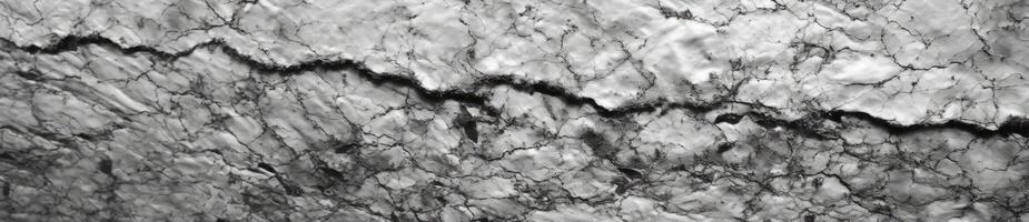 Black and white crack and canvas texture background. Generative AI photo