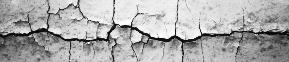 Black and white crack and canvas texture background. photo