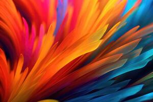 Abstract background with vibrant bursts of color and unique shapes. photo