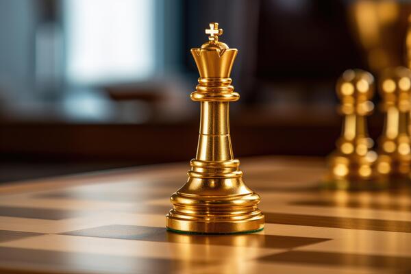 Premium AI Image  Closeup shot of the king chess piece leading