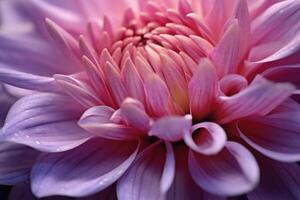 The intricate details of a blooming flower in a macro shot. photo