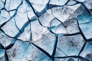 Close-up photograph of melting glaciers. Consequences of climate change and global warming. photo