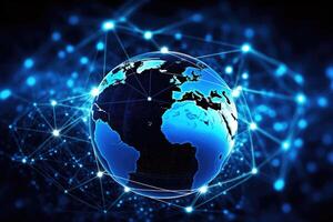 A close - up photo that represents the concept of communication technology for internet business.