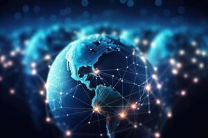 A close - up photo that represents the concept of communication technology for internet business.