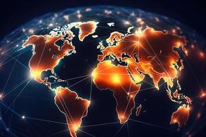 A close - up photo that represents the concept of communication technology for internet business.