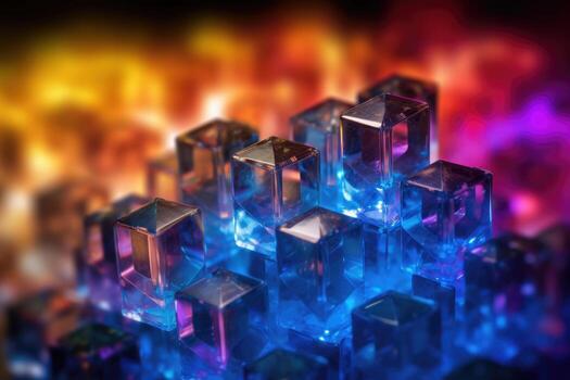 A complex, crystalline structure, serving as a metaphor for quantum computing. photo