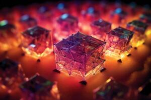 A complex, crystalline structure, serving as a metaphor for quantum computing. photo