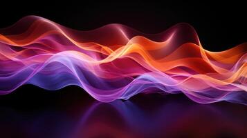 Dazzling streaks of radiant multicolor, high saturation, abstract light streaks background. Generative AI photo