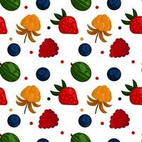 Vector pattern with berries