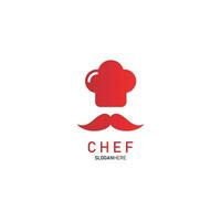 chef logo. gradient logo. editable stroke. isolated white baground vector