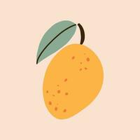 mano dibujado resumen boho póster con mango tropical frutas, aislado. vector plano ilustración. para patrón, logo, carteles, invitación, saludo tarjeta, pared Arte impresión.