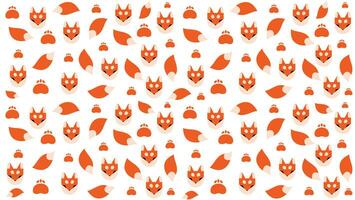 orange Fox pattern vector