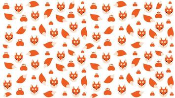 orange Fox pattern vector