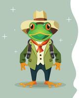 The hooded frog detective vector