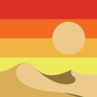 Sunset A Visual Ode to the End of Day - Creative Illustration vector