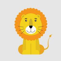 el leon rugido - dibujos animados creativo ilustración vector