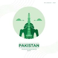 contento Pakistán día póster diseño vector plantillas