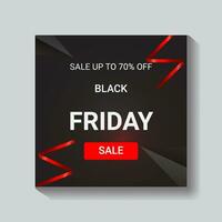 Black Friday discount design background for poster and social media post. vector social media post vector