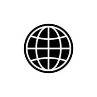 Web icon vector black and white