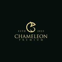 Chameleon luxury logo illustration vector