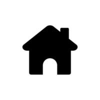 Home icon vector black and white