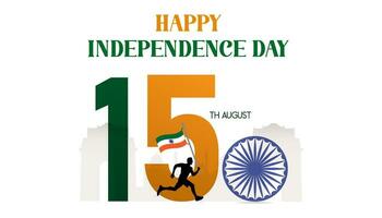 India independence day. banner, vector illustration of 15th August. design. poster. template. social media Posts.