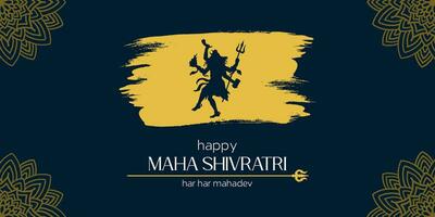 Vector. happy maha shivratri banner. hindu. festival .social media post. happy.festival celebration mythological background vector Hindu mythology lord