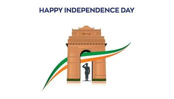 India independencia día. bandera, vector ilustración de 15 agosto. diseño. póster. modelo. social medios de comunicación publicaciones