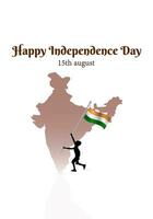 15th August India Independence Day Social Media Story vector illustration