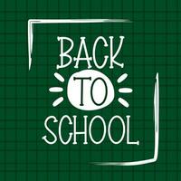 Back to school school supplies notepad, notebook, blackboard, chalk vector