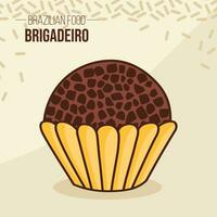 Brigadeiro Brasil - Brazil - Brazilian chocolate food vector