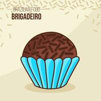 Brigadeiro Brasil - Brazil - Brazilian chocolate food vector