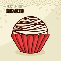 Brigadeiro Brasil - Brazil - Brazilian chocolate food vector