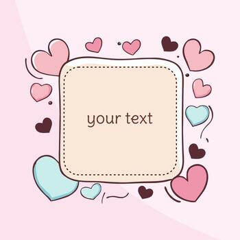 Send a message for a love. Text a romantic message. blank for love message vector