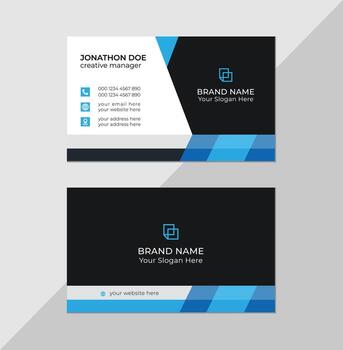 modern creative simple clean business card or visiting card design template with unique shapes Free Vector