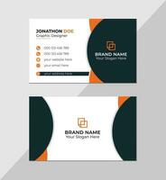 modern creative simple clean business card or visiting card design template with unique shapes Free Vector