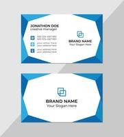 modern creative simple clean business card or visiting card design template with unique shapes Free Vector