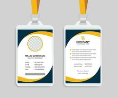 Corporate modern business id card design template. Company employee id card template. Creative company id card template Free Vector. vector