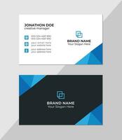 modern creative simple clean business card or visiting card design template with unique shapes Free Vector